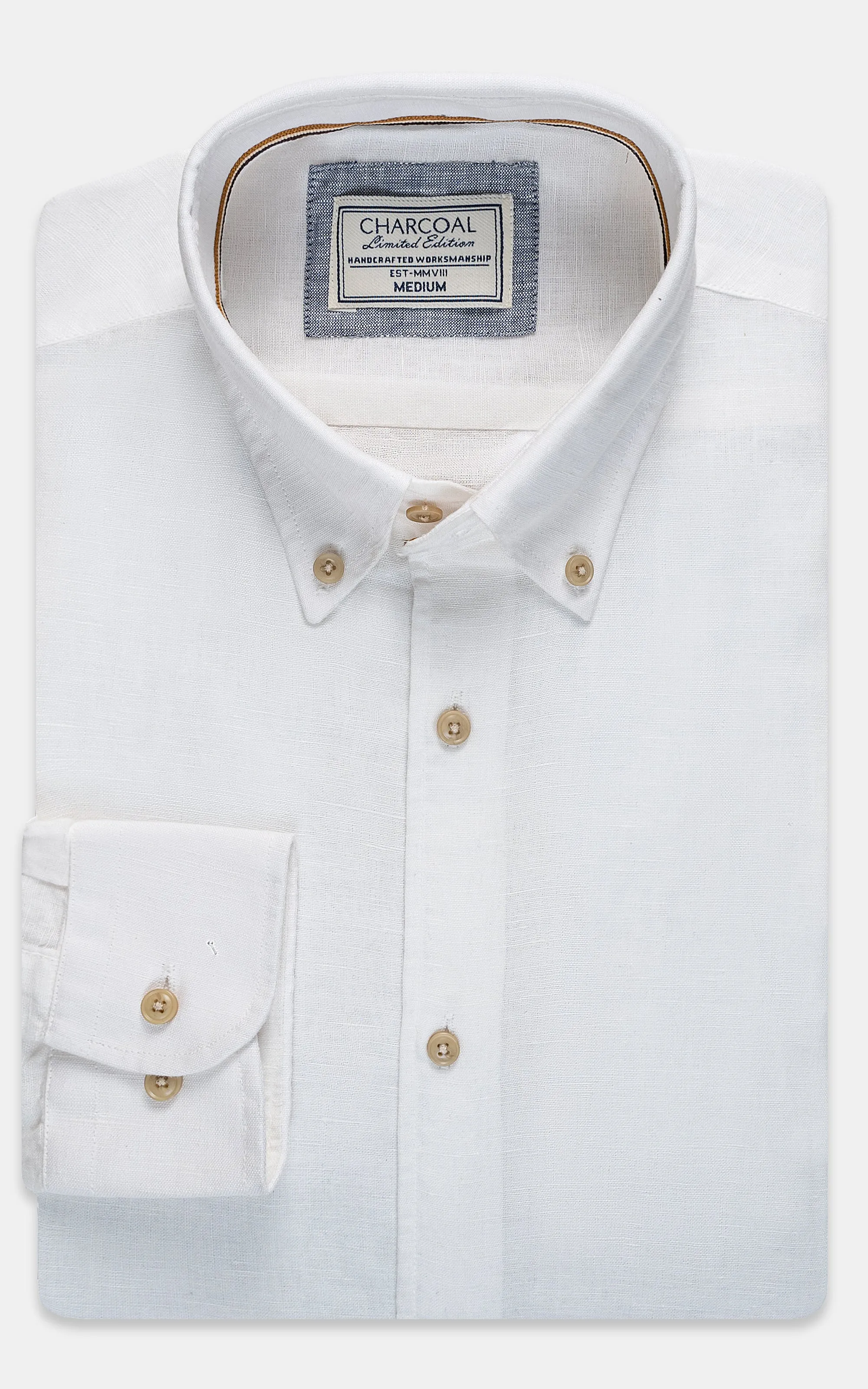 LIMITED EDITION LINEN FABRIC SHIRTS OFF WHITE