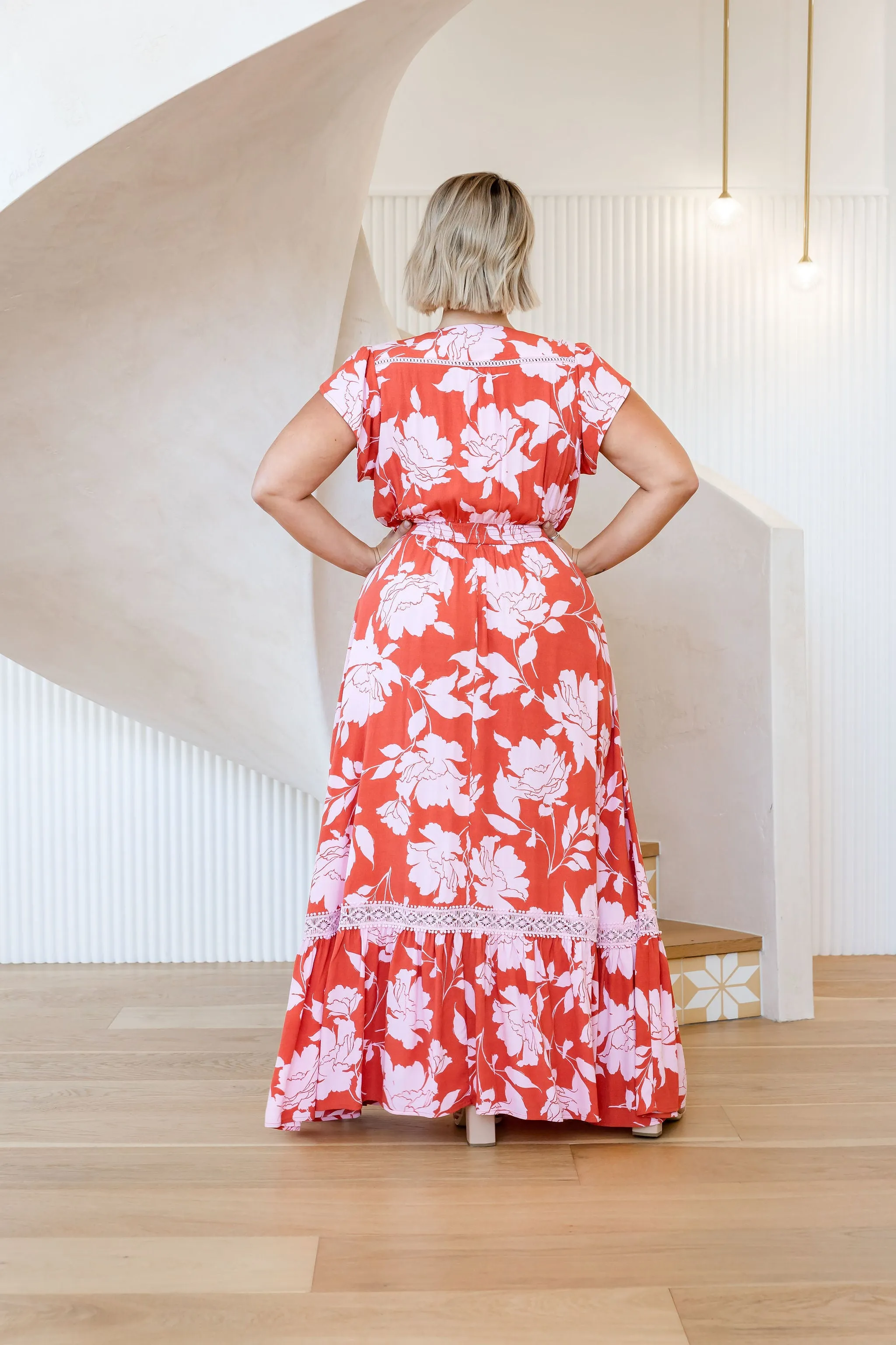 Louisa Maxi Dress in Flores