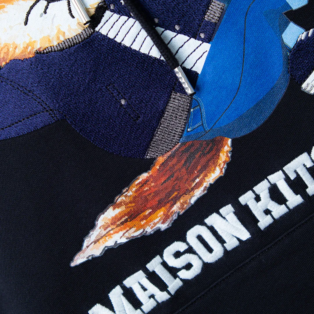 Maison Kitsuné - Dressed Fox Print Relaxed Hoodie