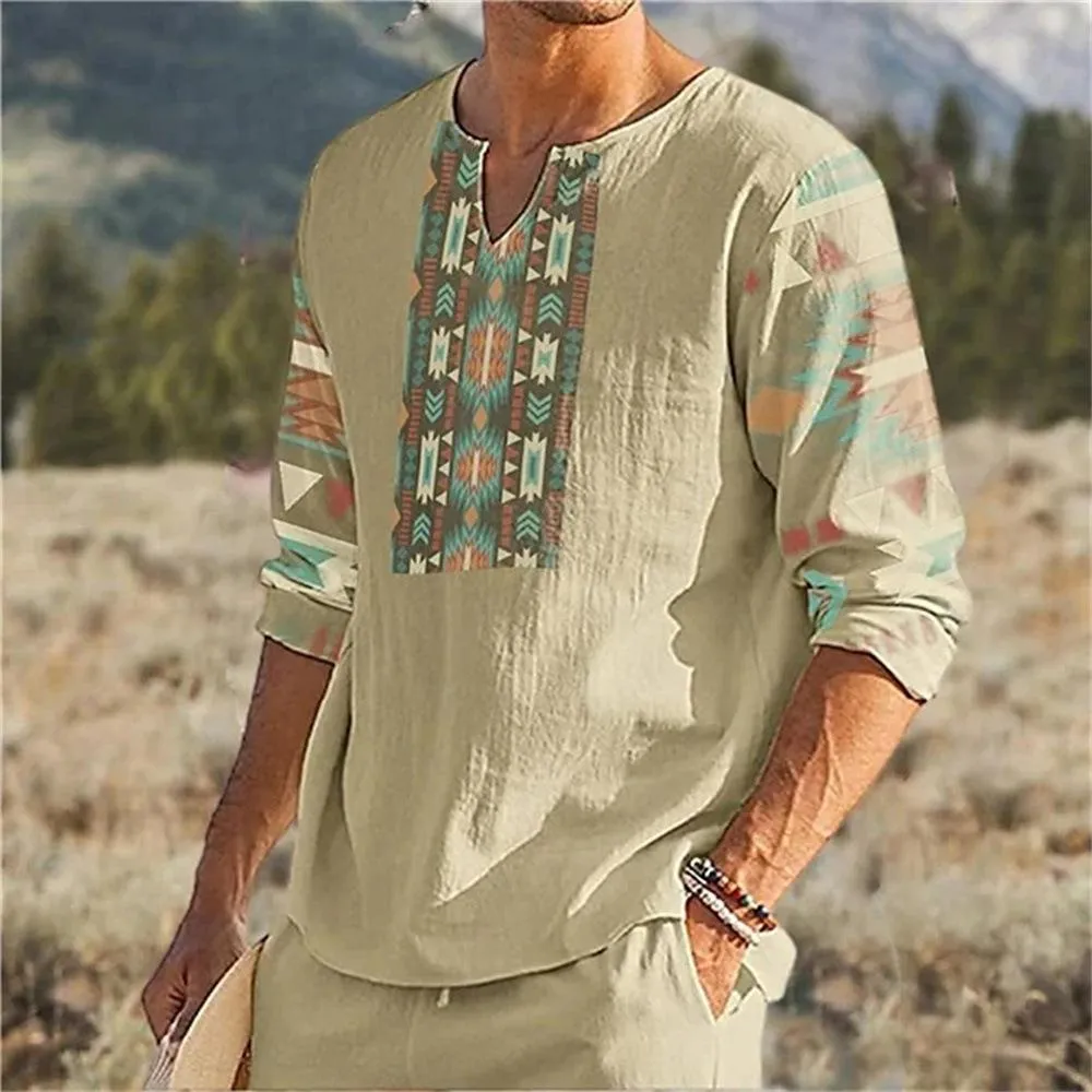 Men's Printed Long Sleeve Shirt 69463027L