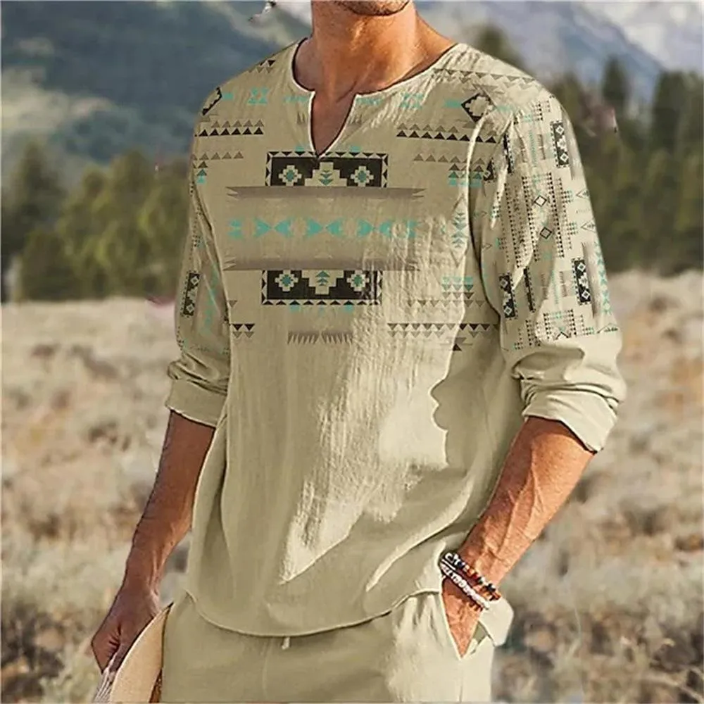 Men's Printed Long Sleeve Shirt 69463027L