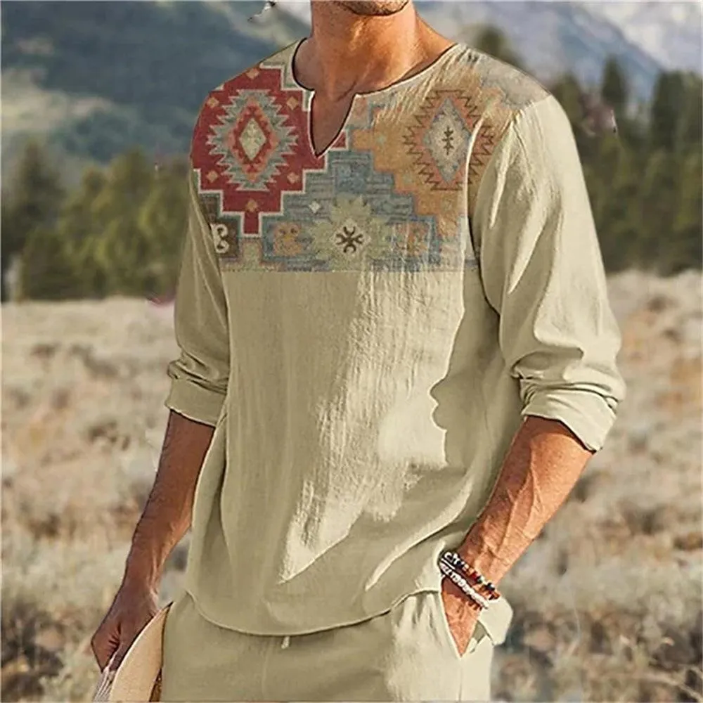 Men's Printed Long Sleeve Shirt 69463027L