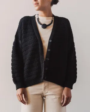 Micaela Greg Loop Cardigan, Melange Black