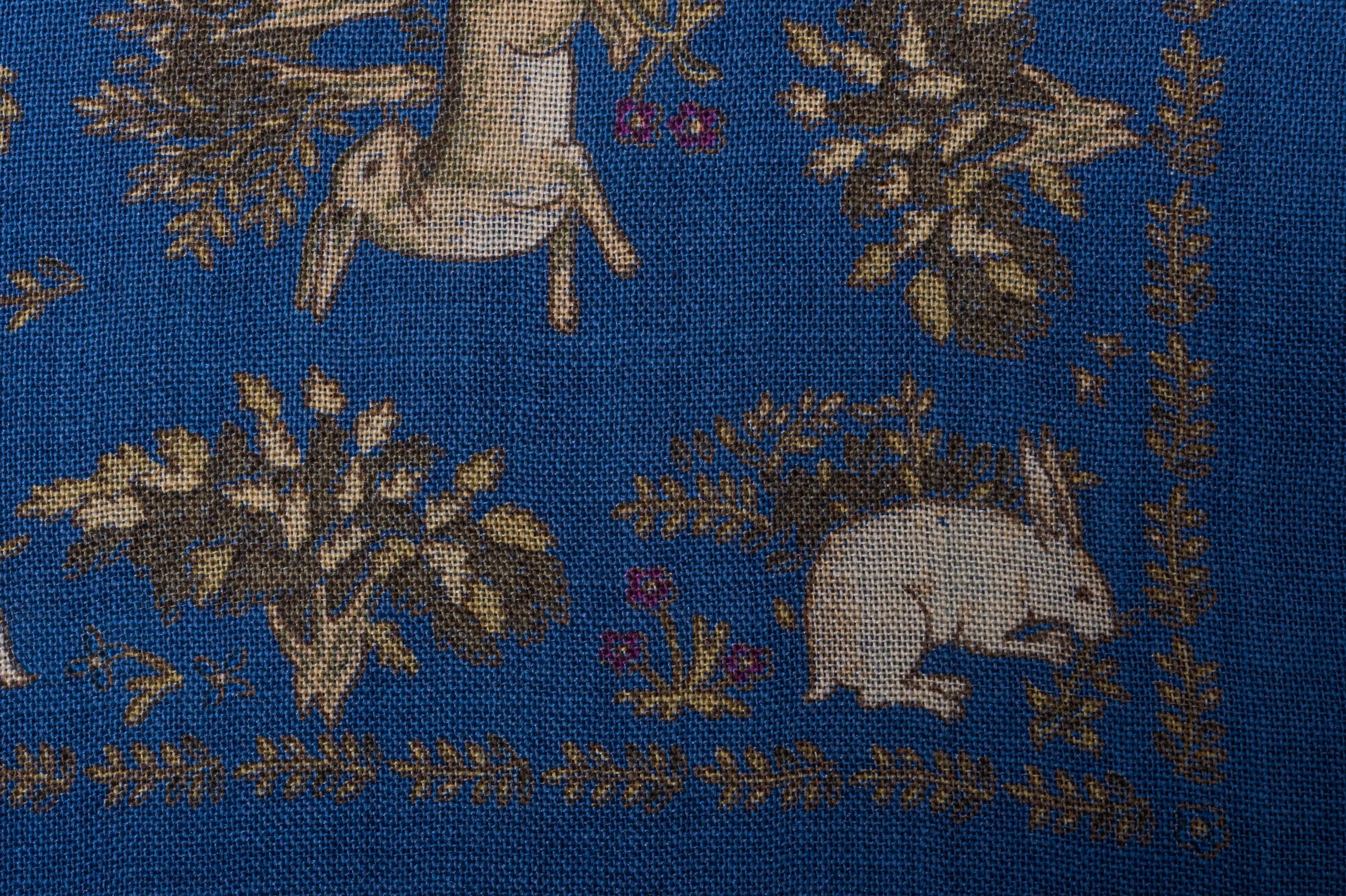 Mid Blue Rabbit Silk Wool Pocket Square