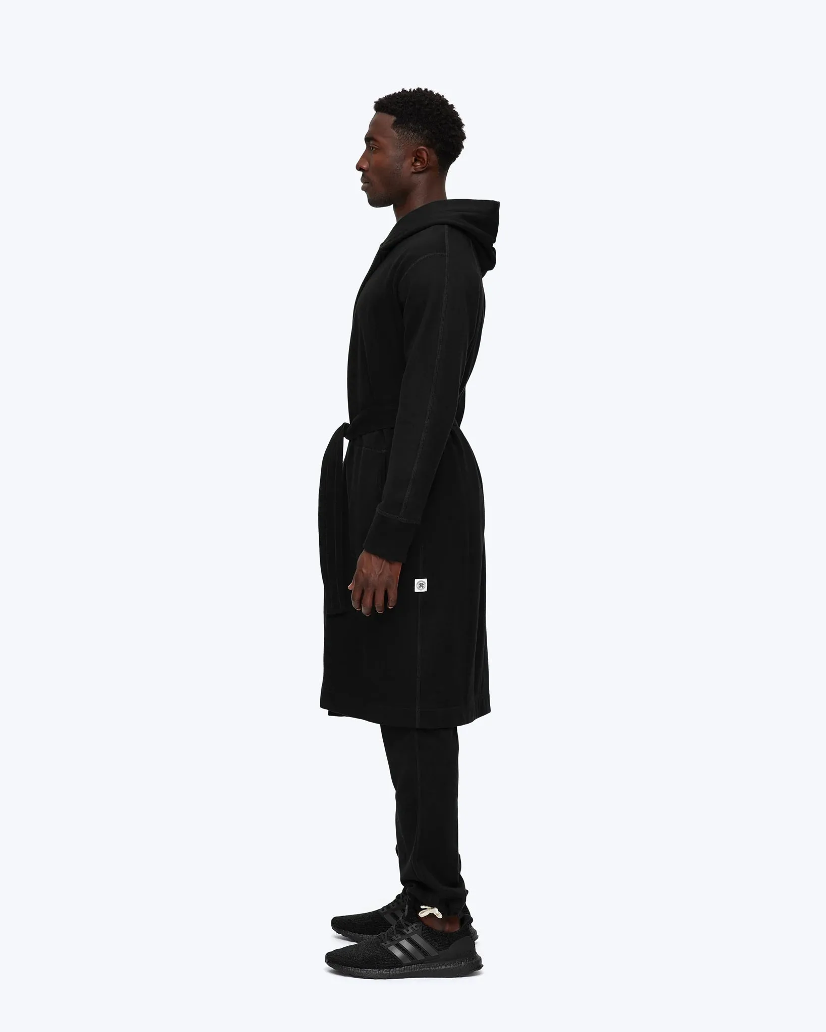 Mid Wt Terry Robe Black