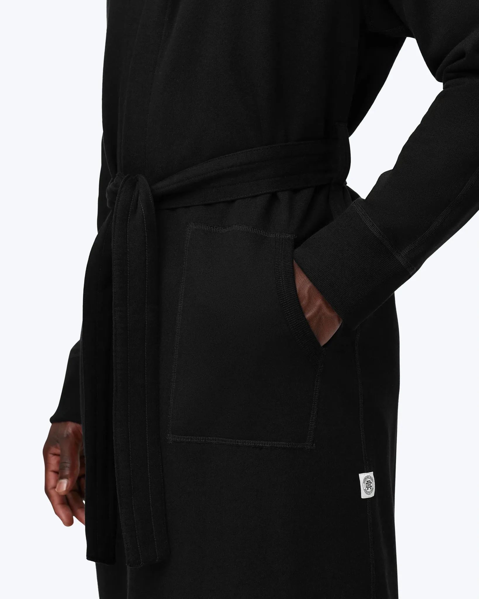 Mid Wt Terry Robe Black