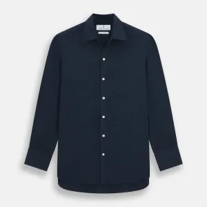 Navy Cotton Cashmere Chelsea Shirt