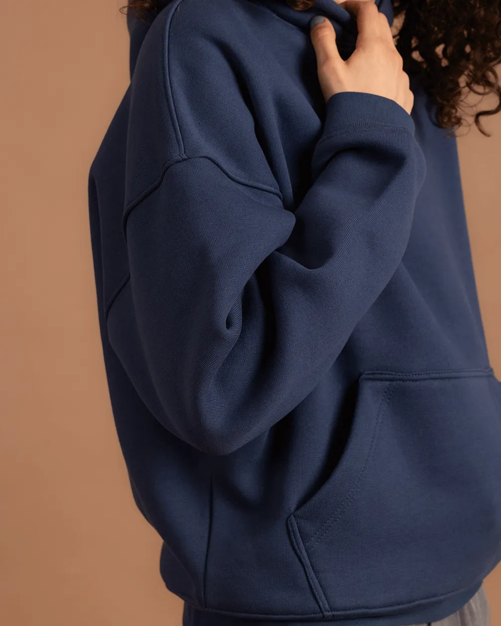 Navy Heavy Boxy Hoodie