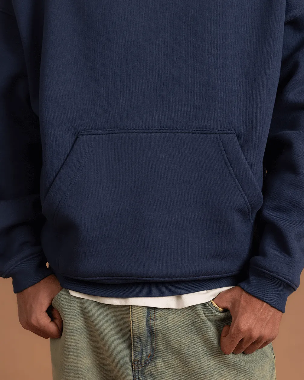 Navy Heavy Boxy Hoodie