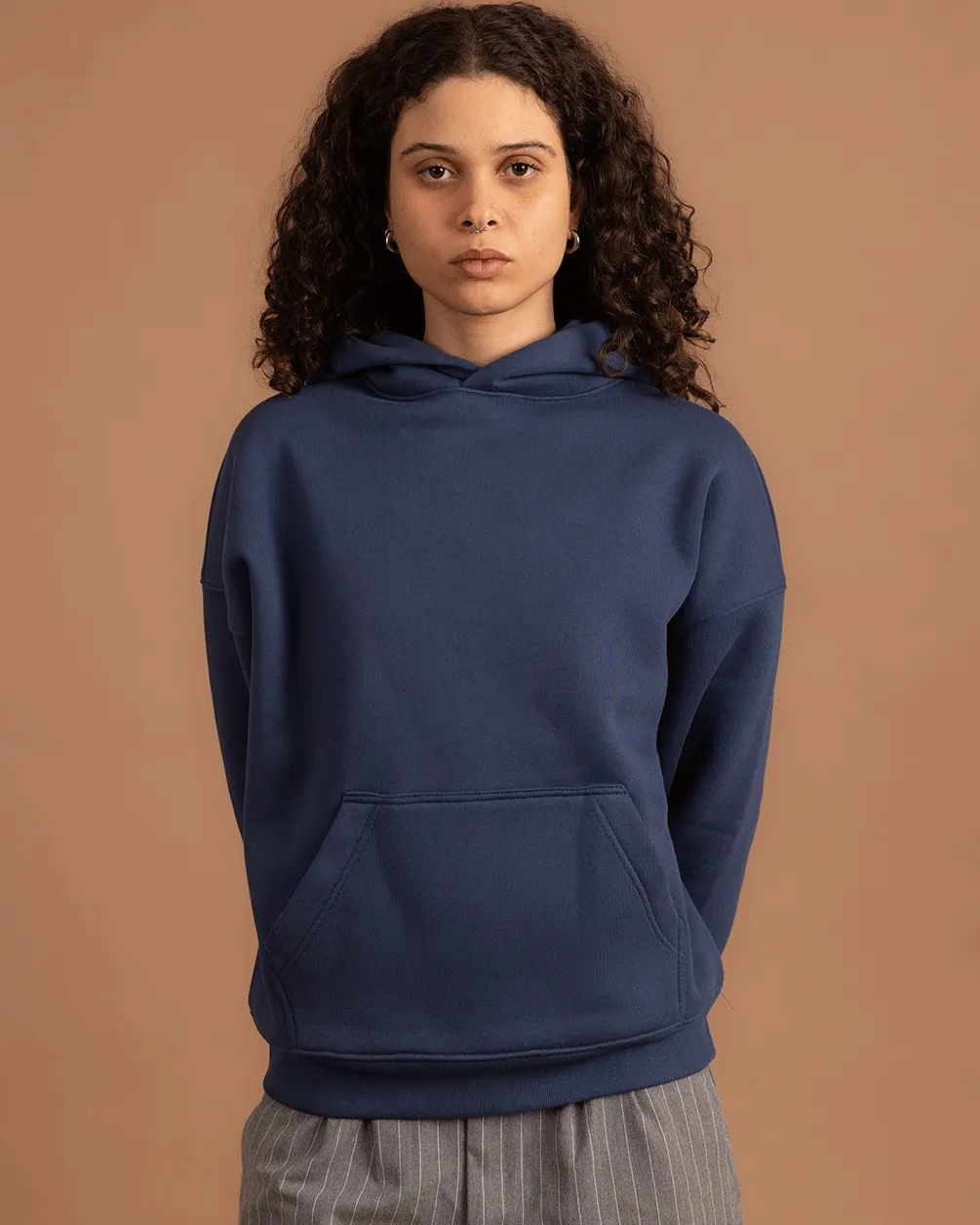 Navy Heavy Boxy Hoodie