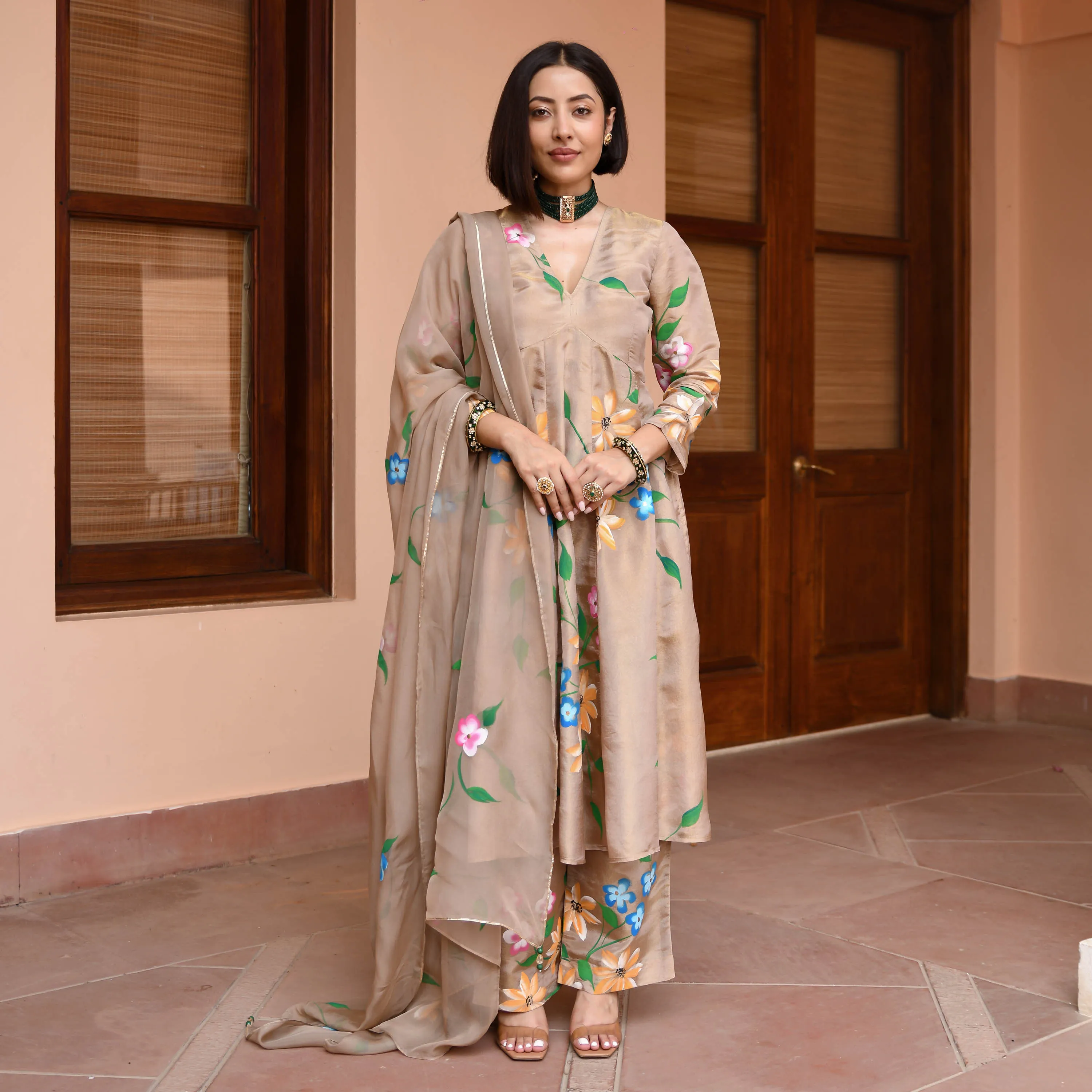 Nitya Tissue Silk Suit set