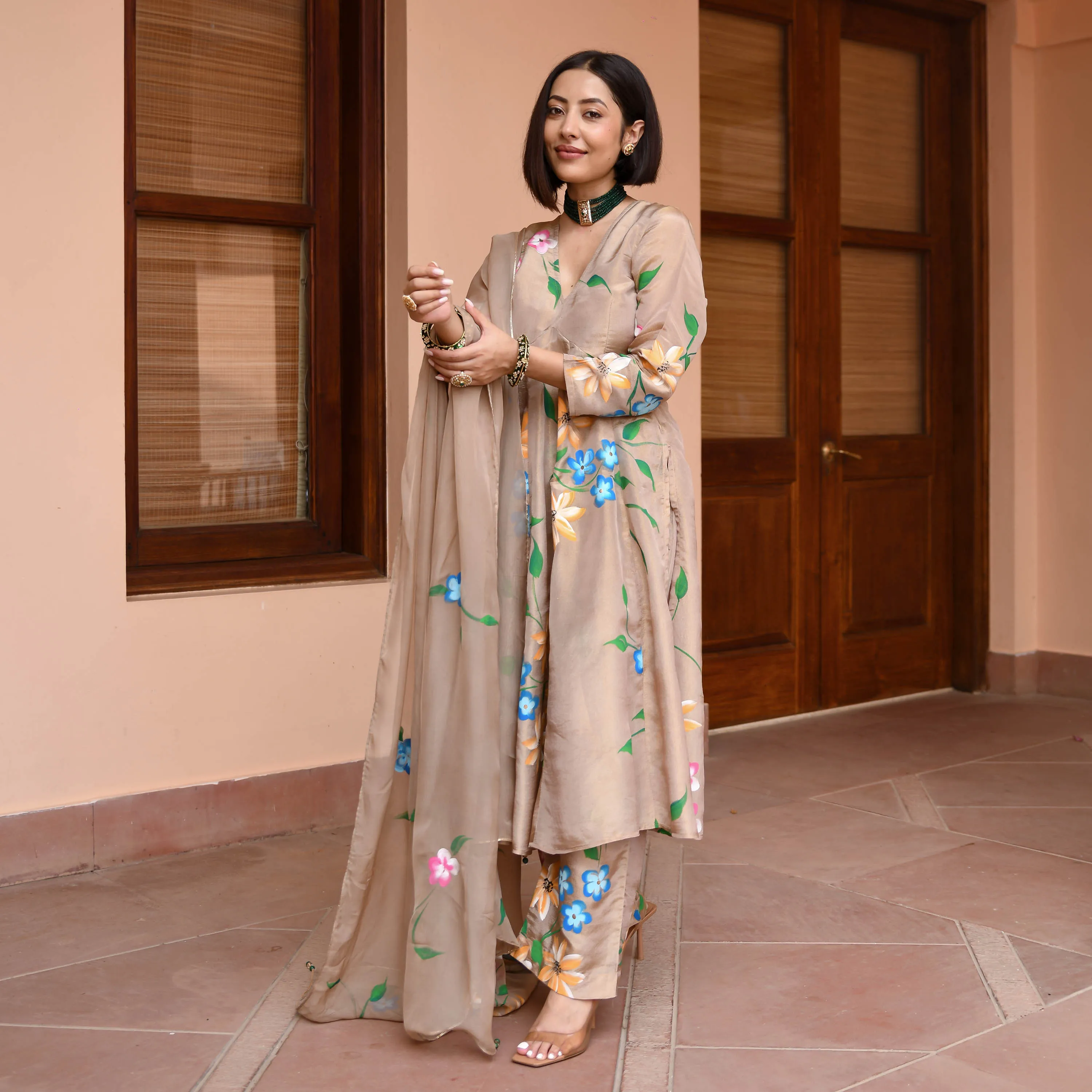 Nitya Tissue Silk Suit set