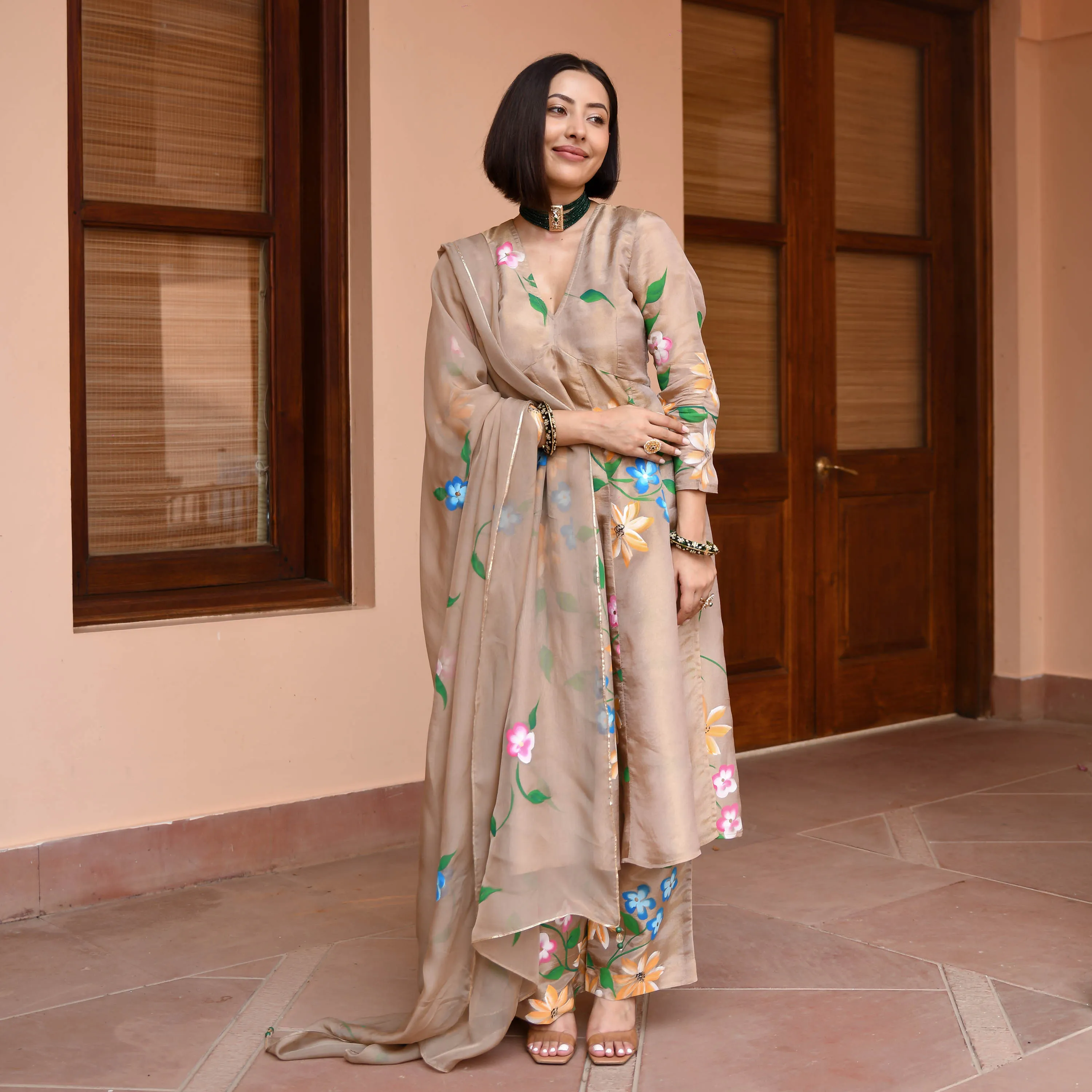 Nitya Tissue Silk Suit set