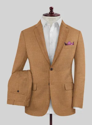 Noble Tan Wool Silk Linen Suit