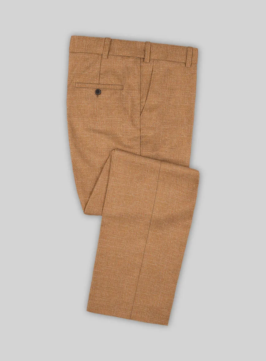 Noble Tan Wool Silk Linen Suit