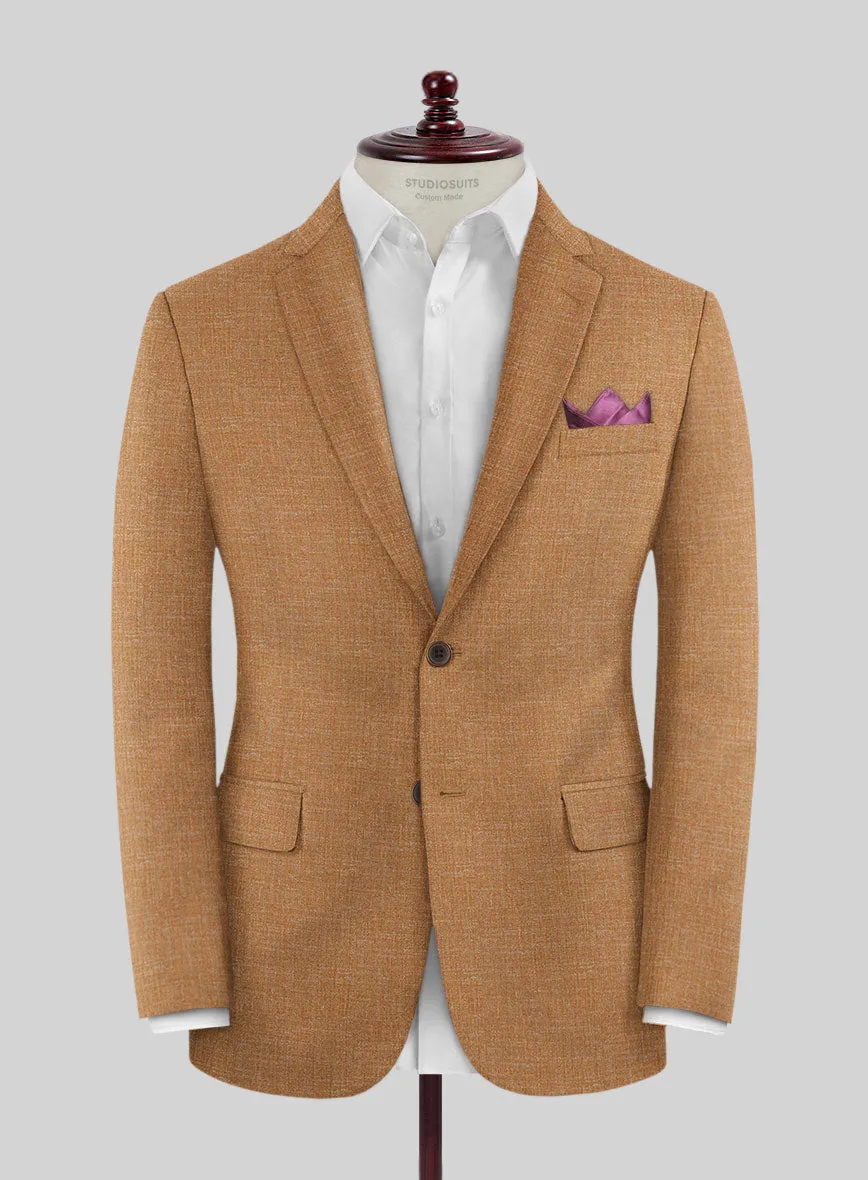 Noble Tan Wool Silk Linen Suit