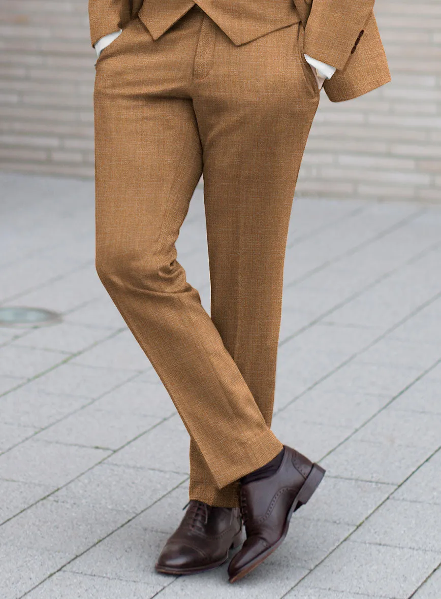 Noble Tan Wool Silk Linen Suit