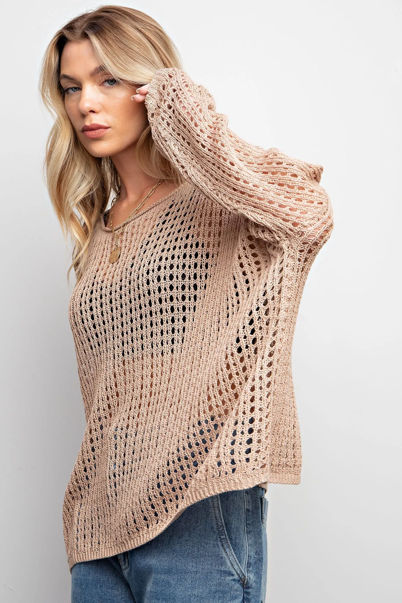 Open Knitted Sweater (2 Options)