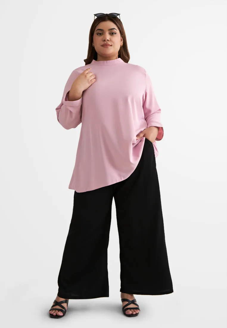 Palmira Smooth Wide Leg Pants - Pink