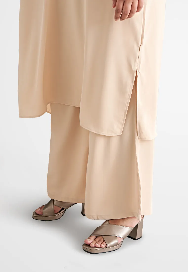 Palmira Smooth Wide Leg Pants - Pink