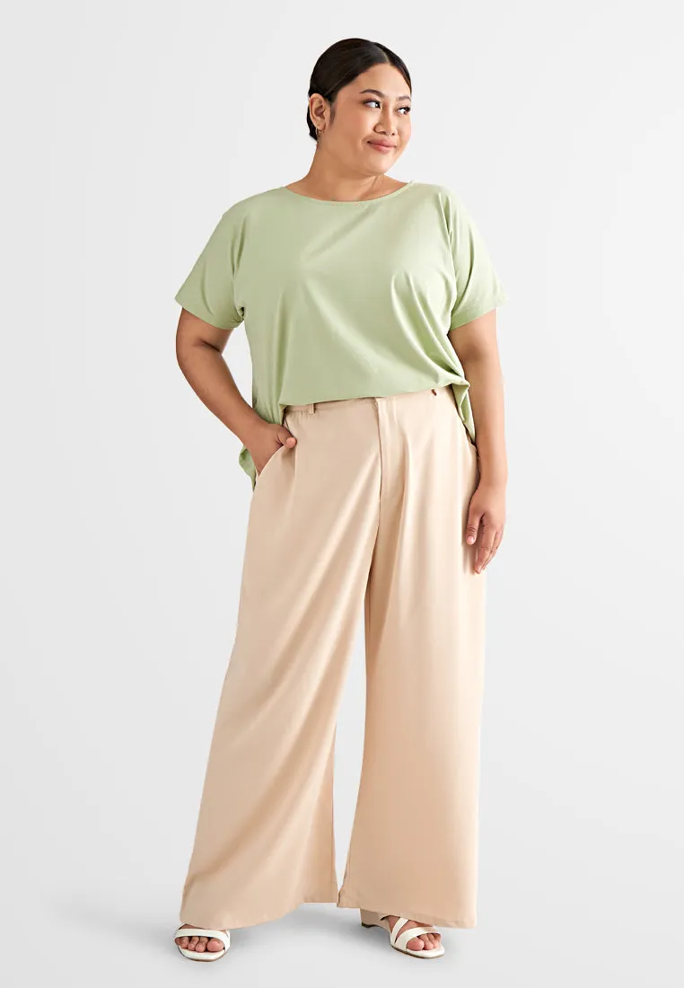 Palmira Smooth Wide Leg Pants - Pink