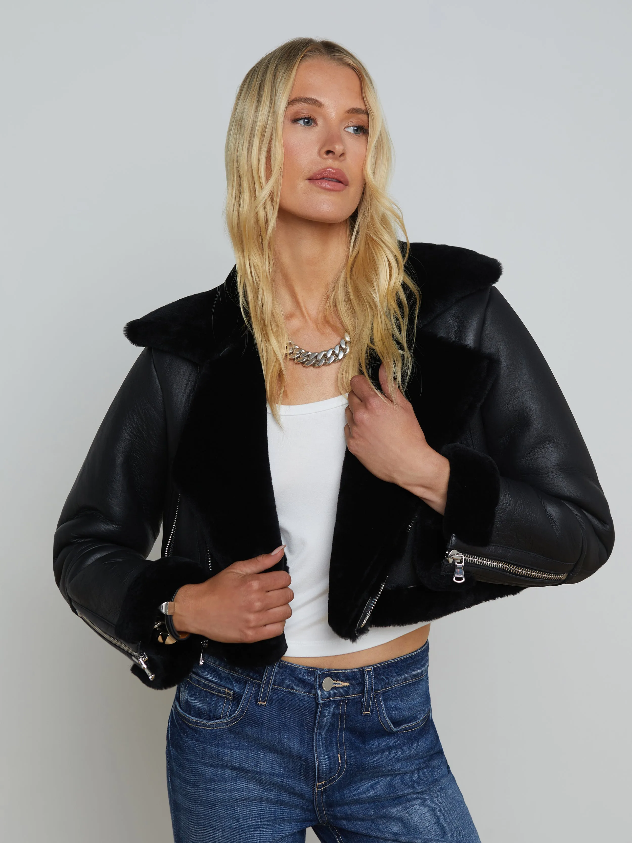 Pike Shearling Leather Jacket