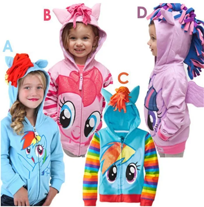 Pony Spring Casual Full Sleeve Hoodies For Girls Kids