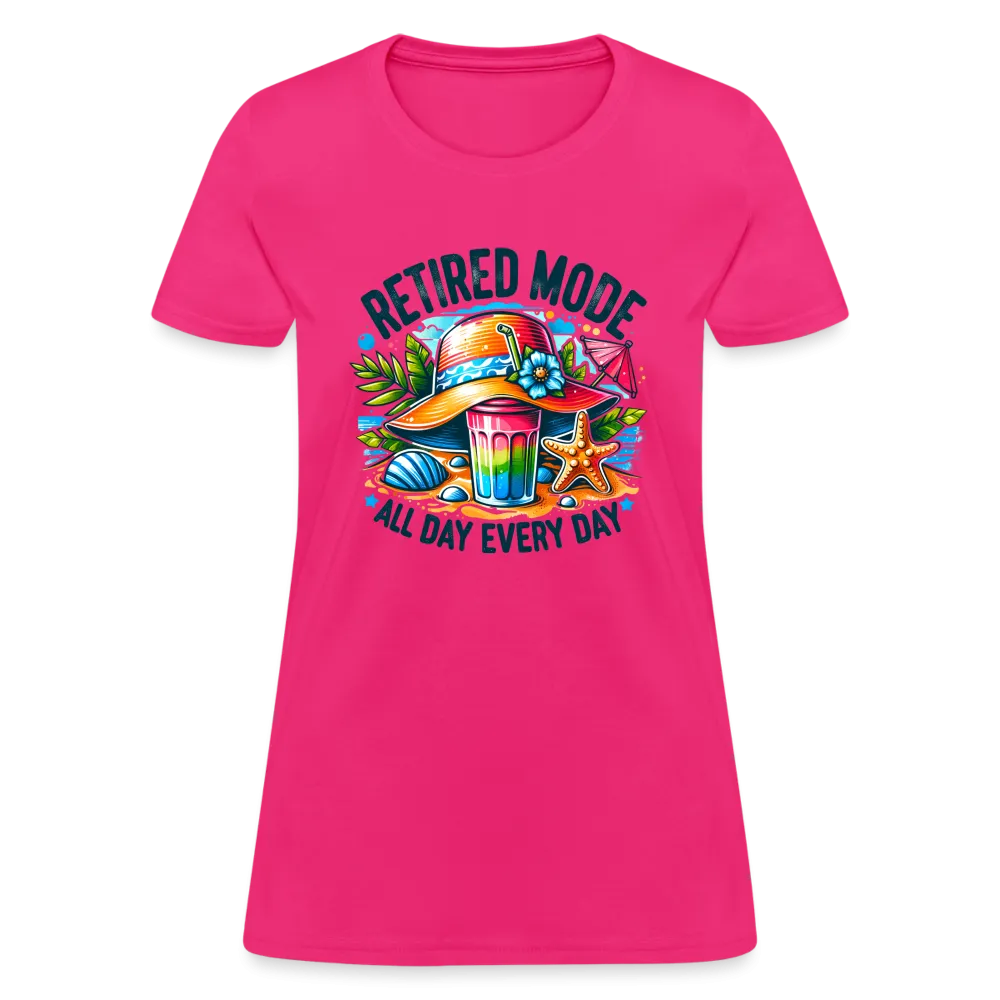 Retired Mode Women's Contoured T-Shirt (All Day Every Day)