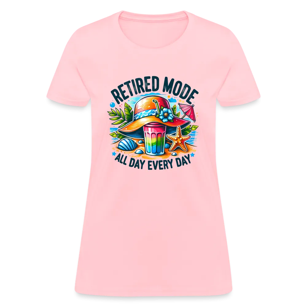 Retired Mode Women's Contoured T-Shirt (All Day Every Day)