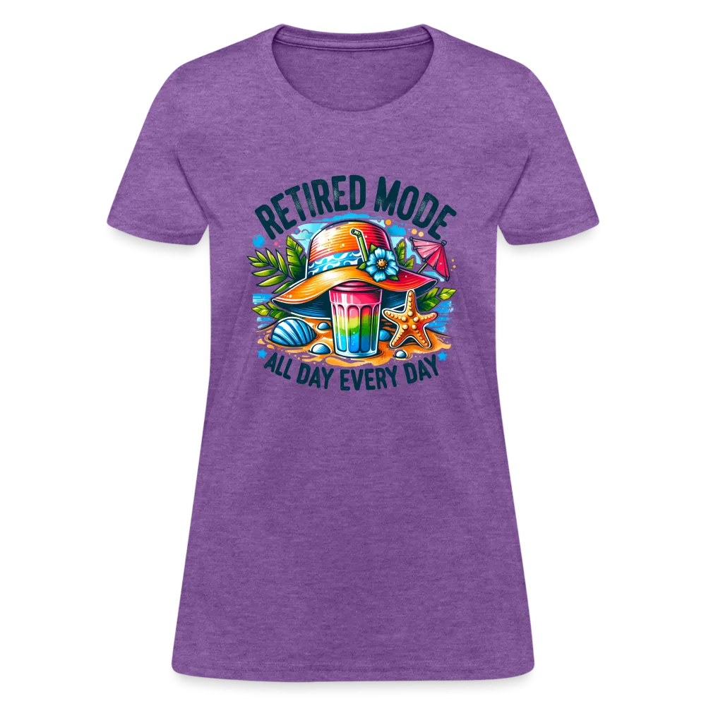 Retired Mode Women's Contoured T-Shirt (All Day Every Day)