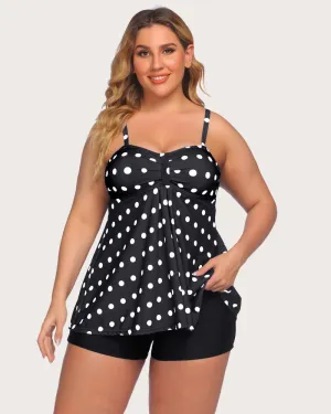 Retro Sailor Stripe Dot Tankini Set