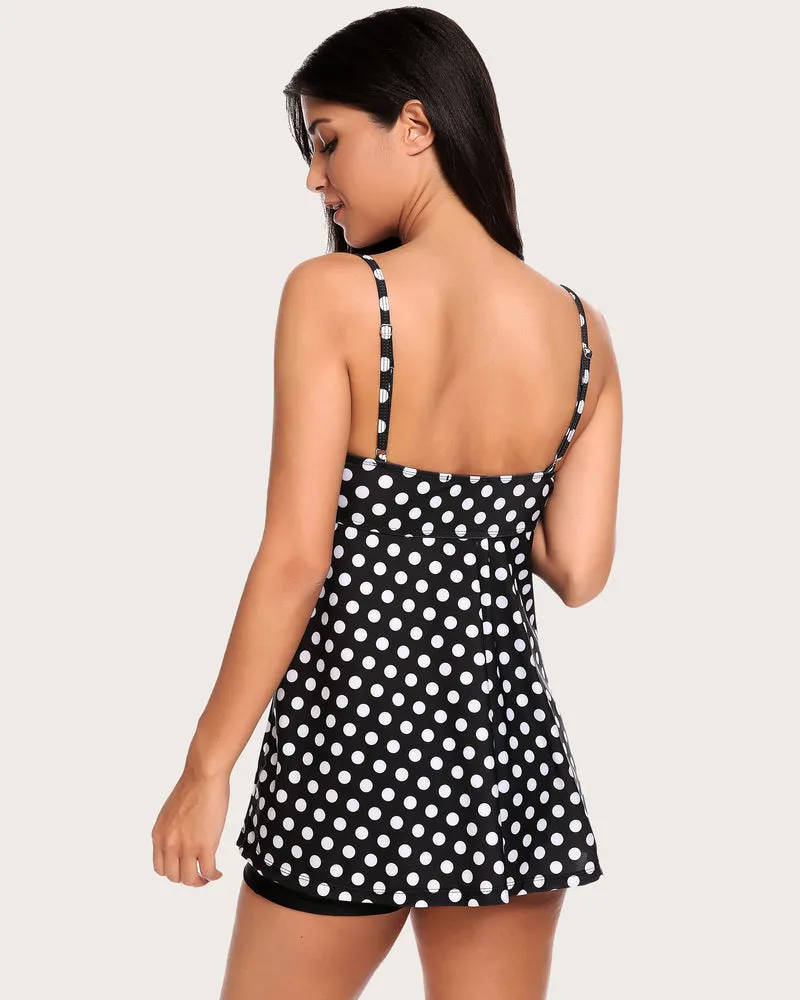 Retro Sailor Stripe Dot Tankini Set