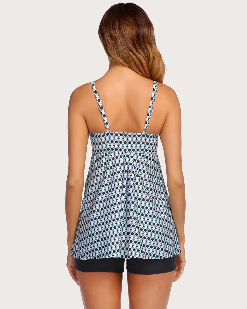 Retro Sailor Stripe Dot Tankini Set