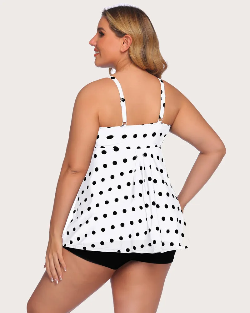 Retro Sailor Stripe Dot Tankini Set