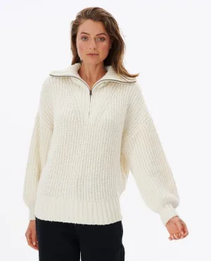 Rip Curl Seeker 1/4Â  Zip Sweater-Bone