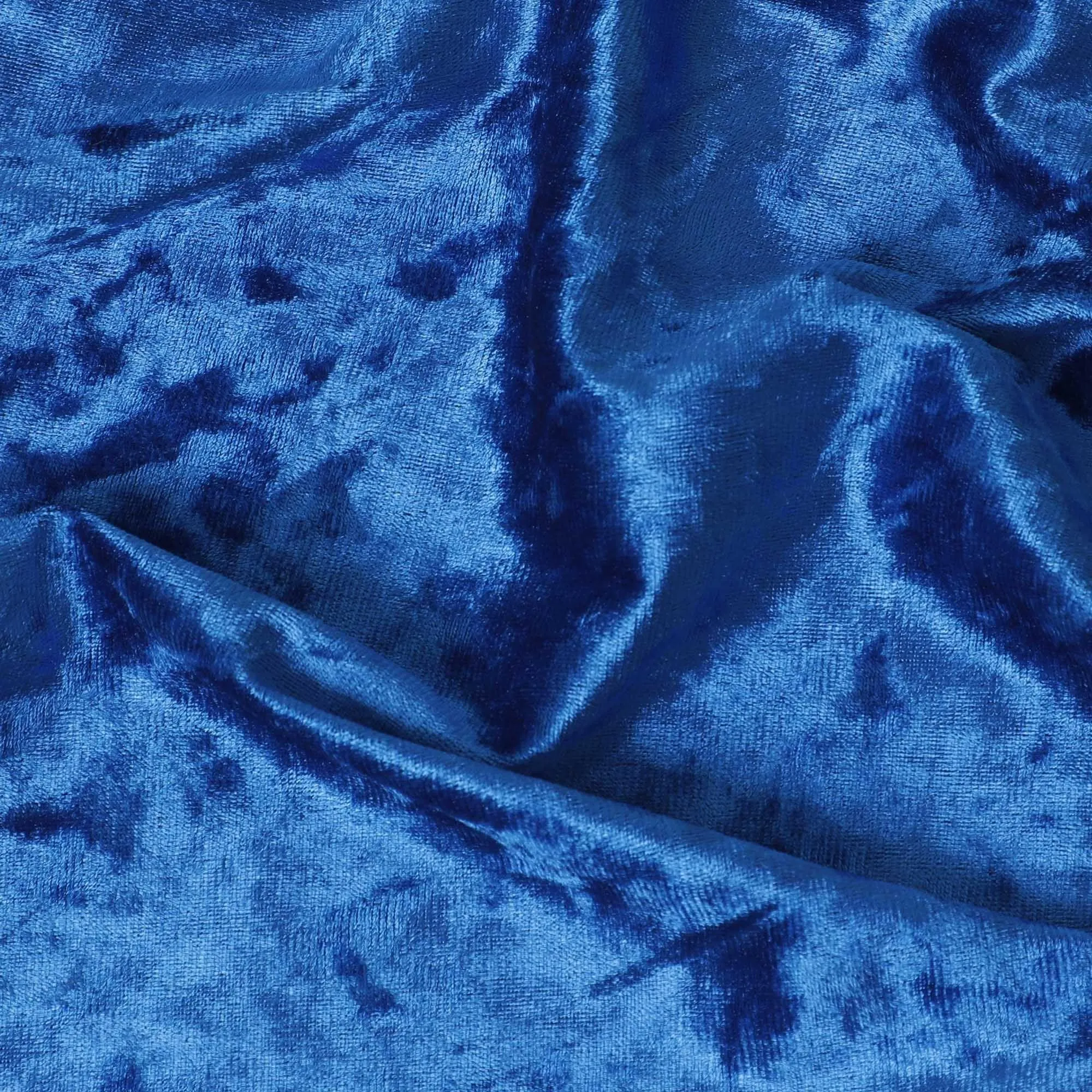 Sapphire blue plain synthetic stretchable velvet - D9952