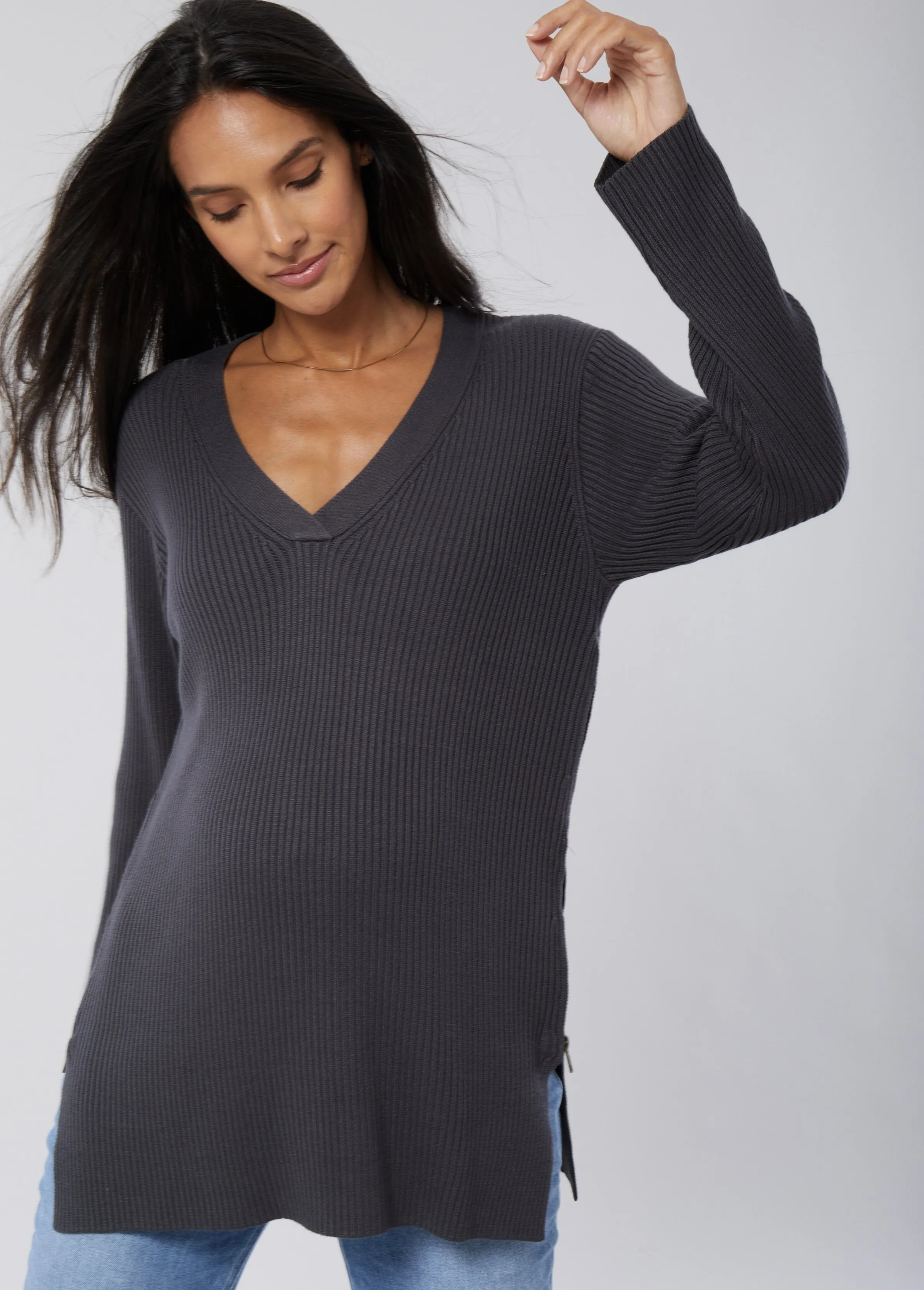 Side Zip Maternity   Nursing Sweater