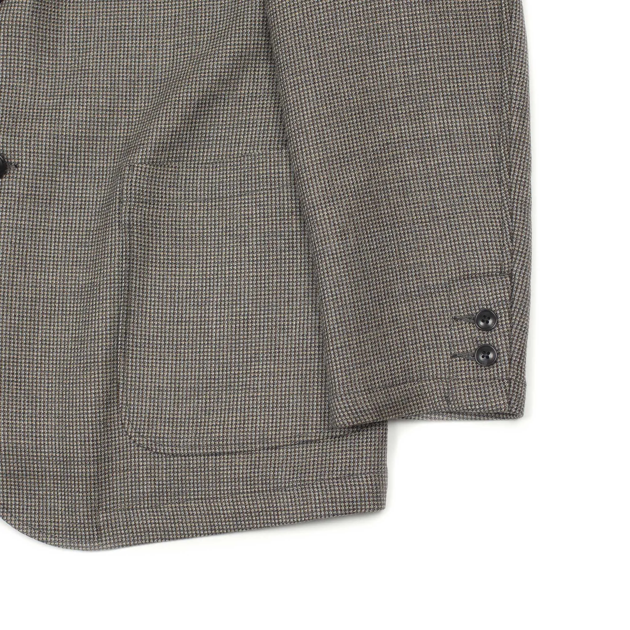 Single-breasted comfort jacket in grey double-cloth twill (separates)