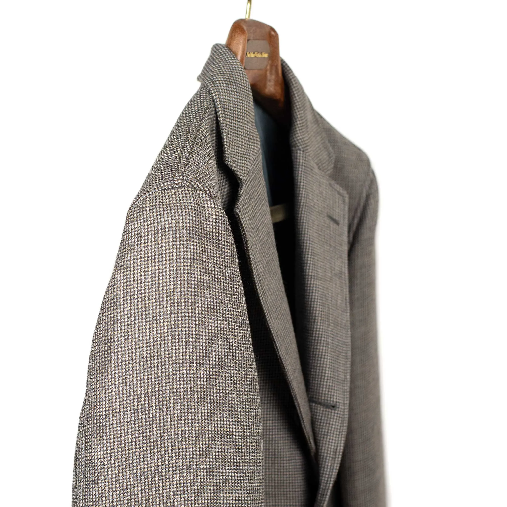 Single-breasted comfort jacket in grey double-cloth twill (separates)