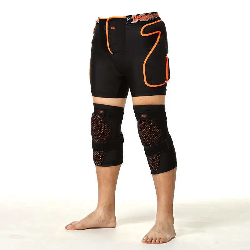 Ski Snowboard Protective Shorts with plastic hip and tailbone pads