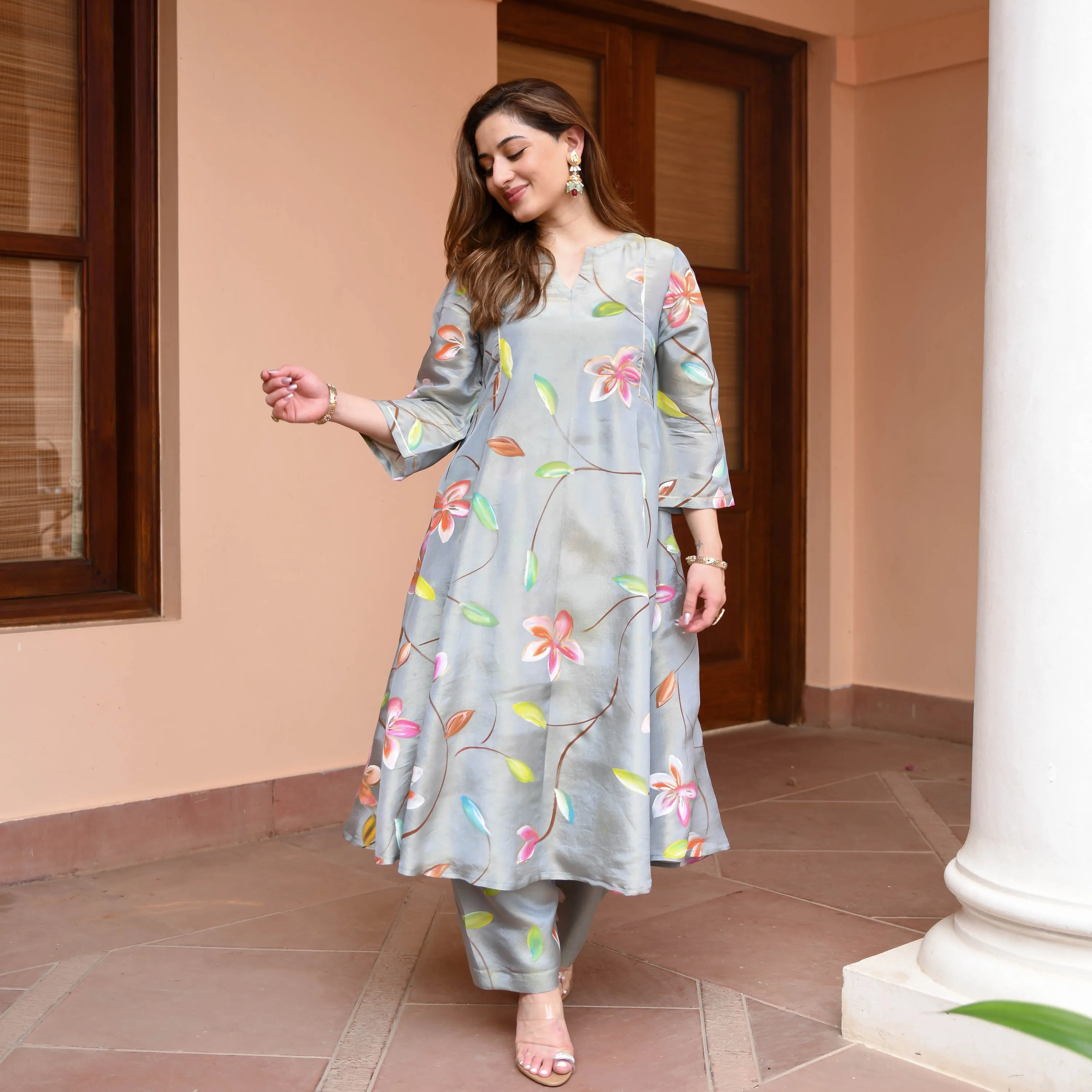 Sneha Tissue Silk Kurta set