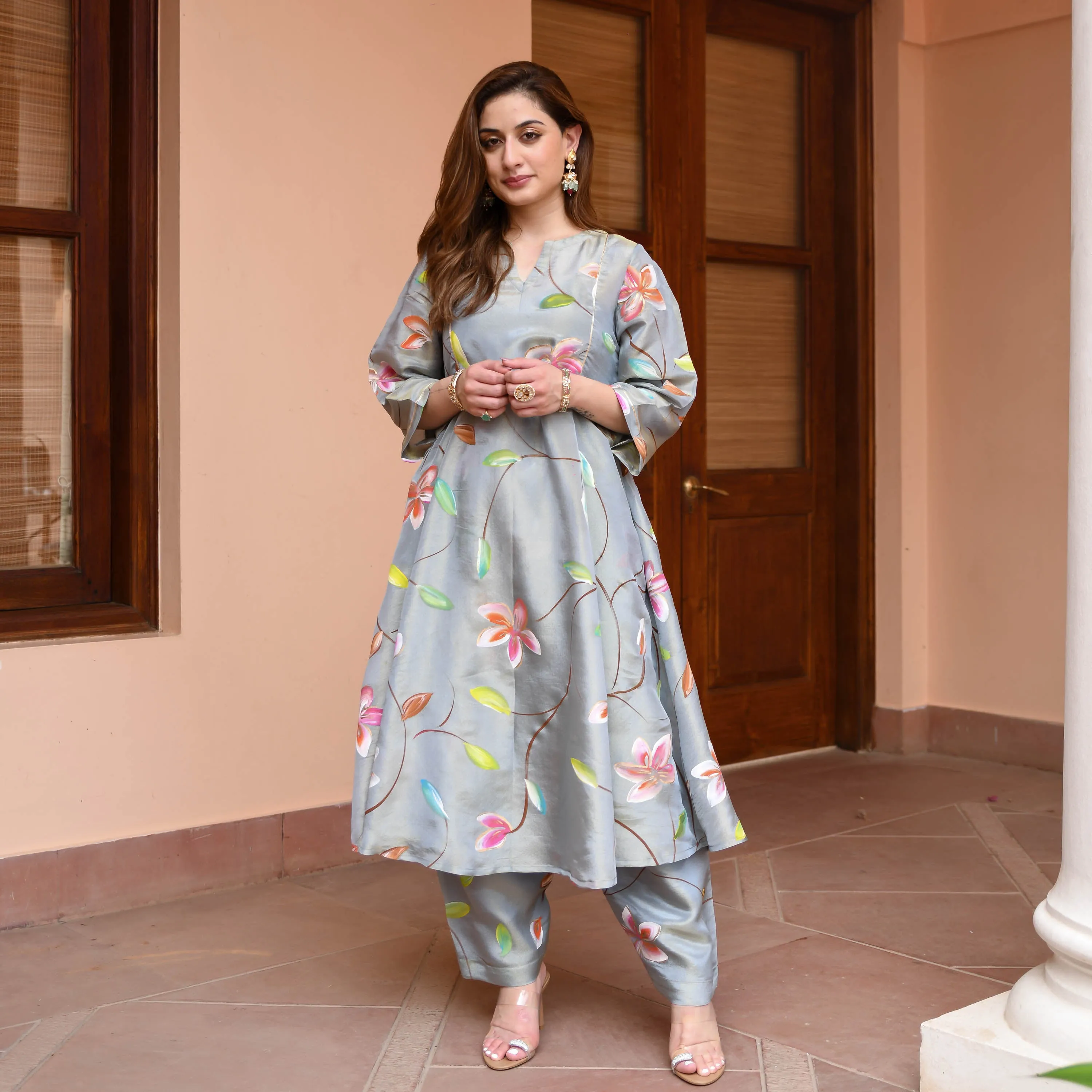 Sneha Tissue Silk Kurta set