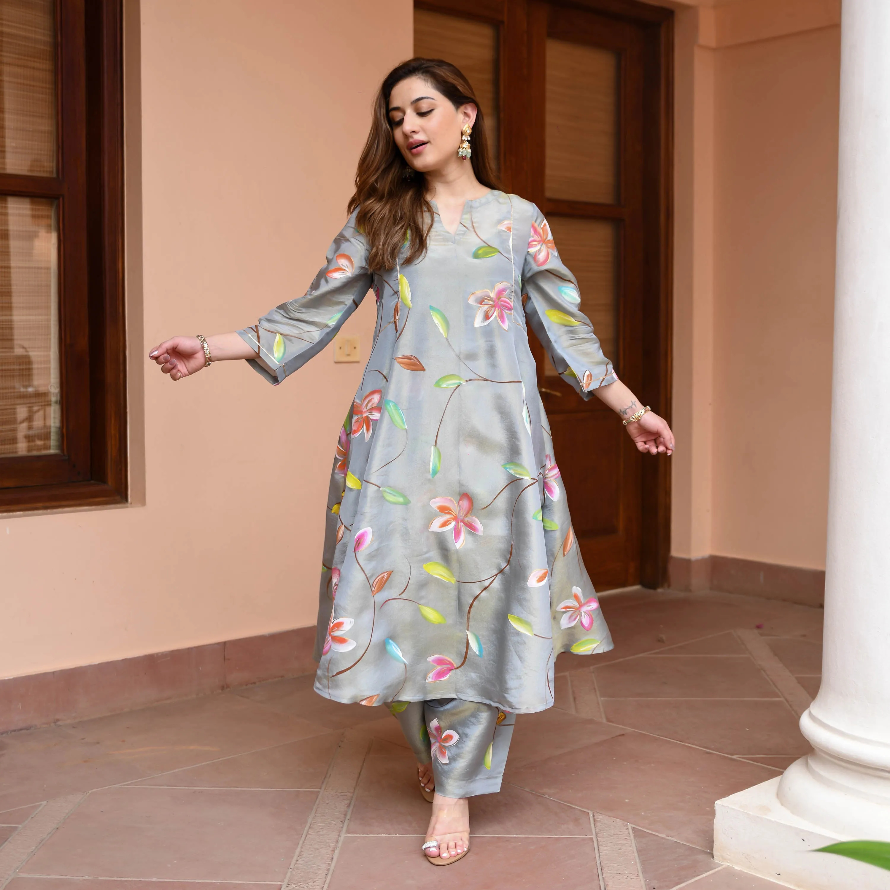 Sneha Tissue Silk Kurta set