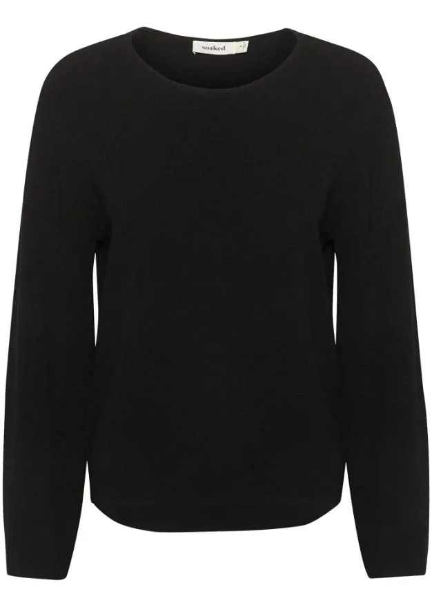 Soaked Womens Hanadi Rollneck LS T-Shirt Black