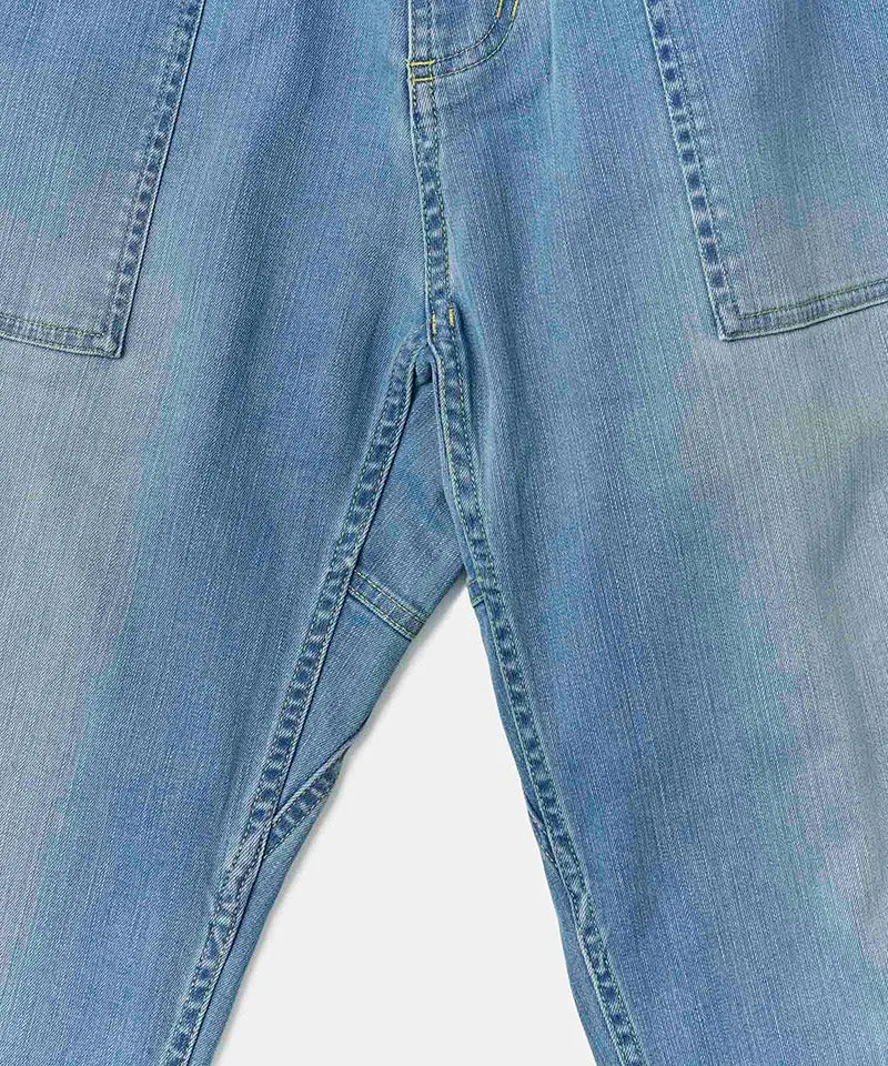 Stretch Denim Loose Tapered Pant