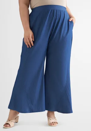 Teresa Chambray Denim Like Flared Pants