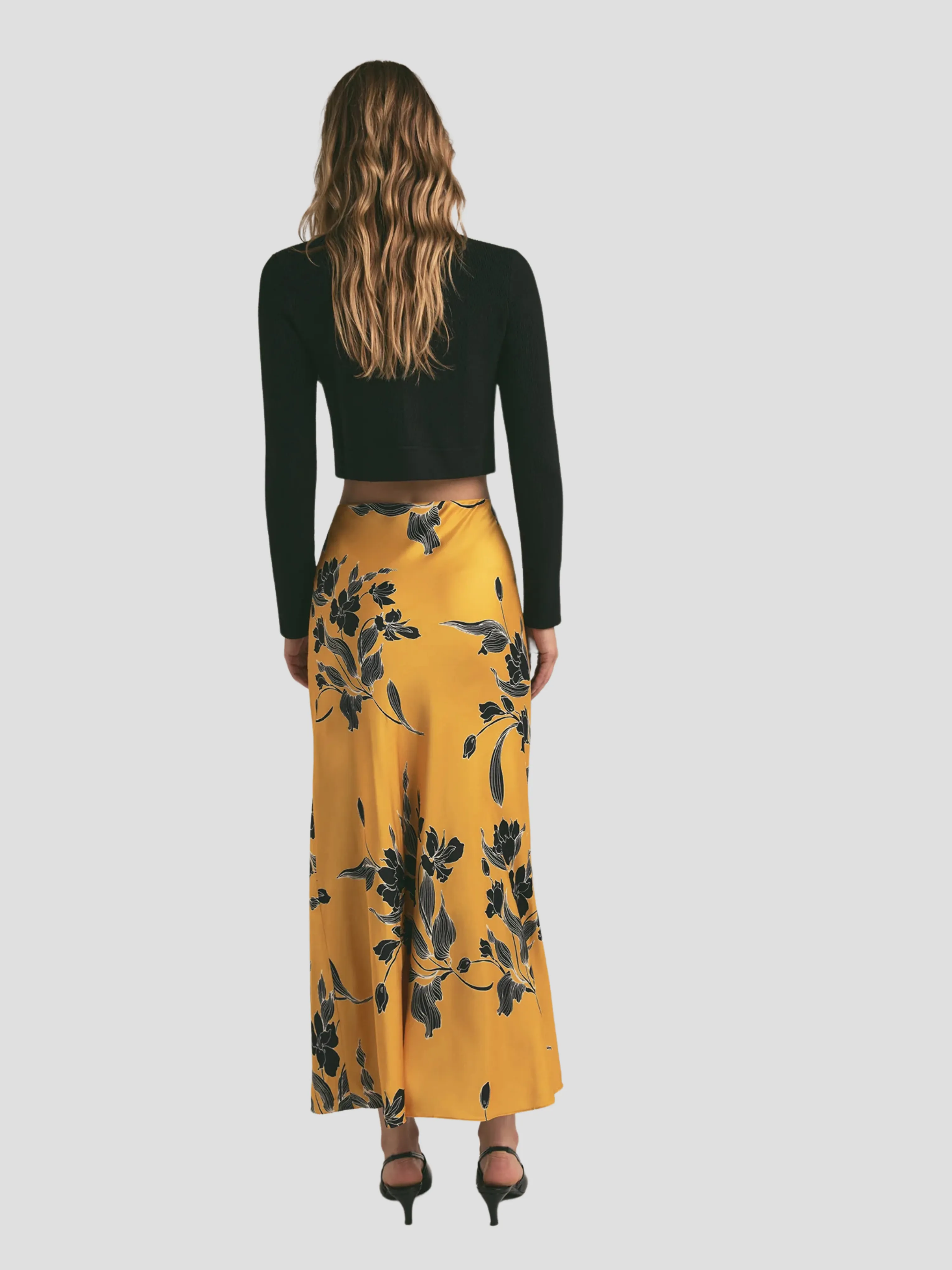 The Favorite Skirt in Yellow Floral