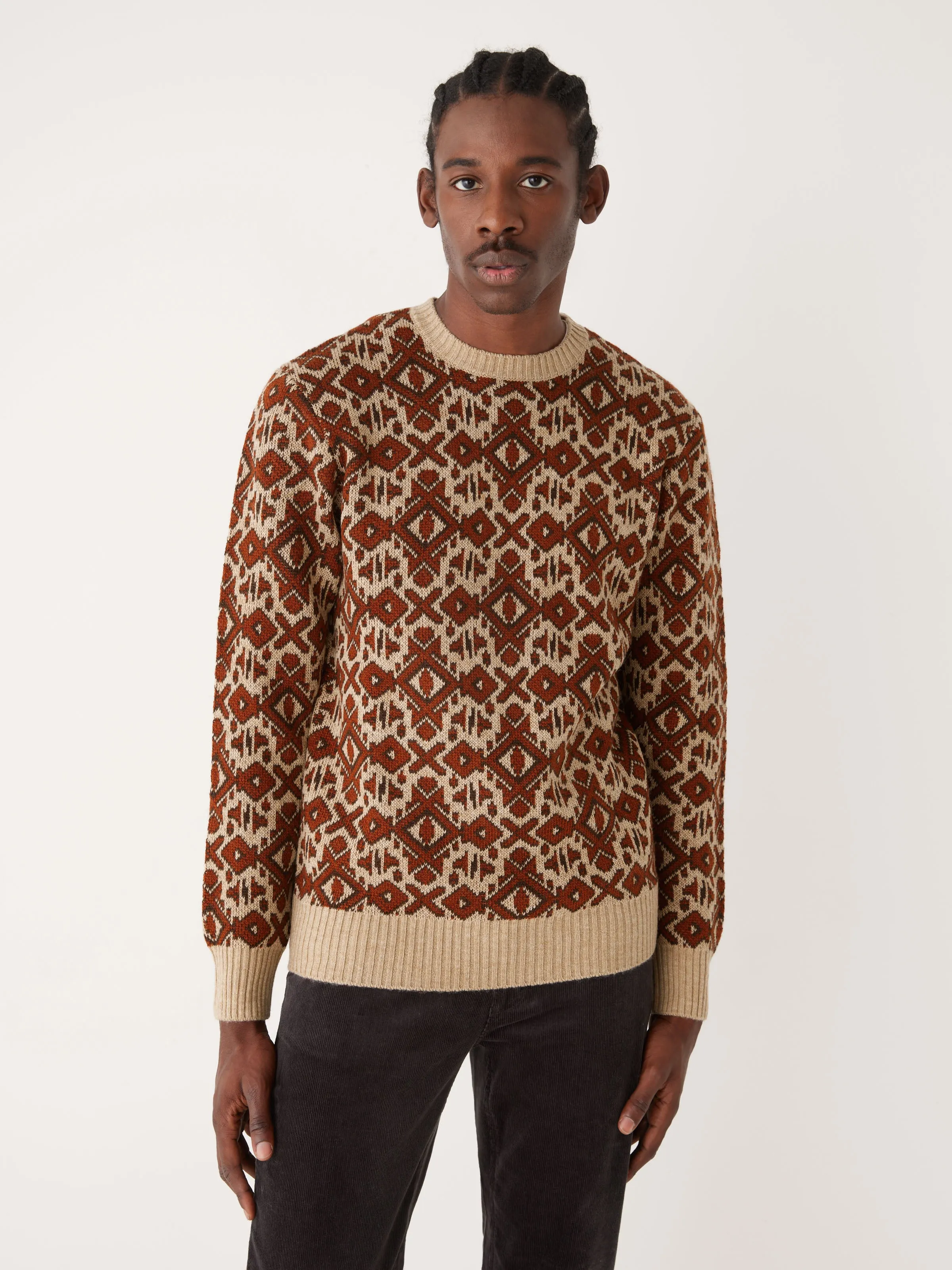 The Jacquard Sweater in Sand