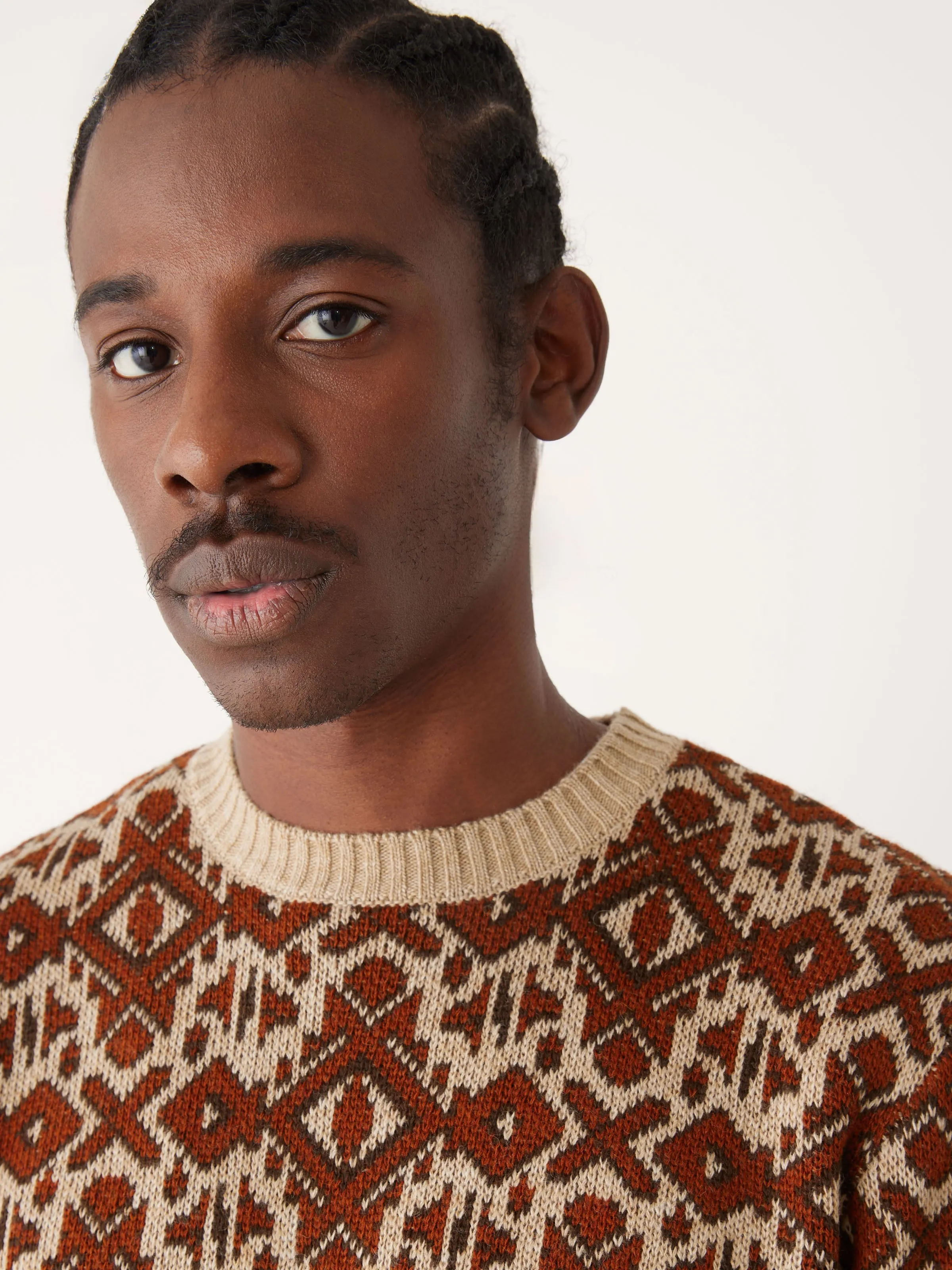 The Jacquard Sweater in Sand