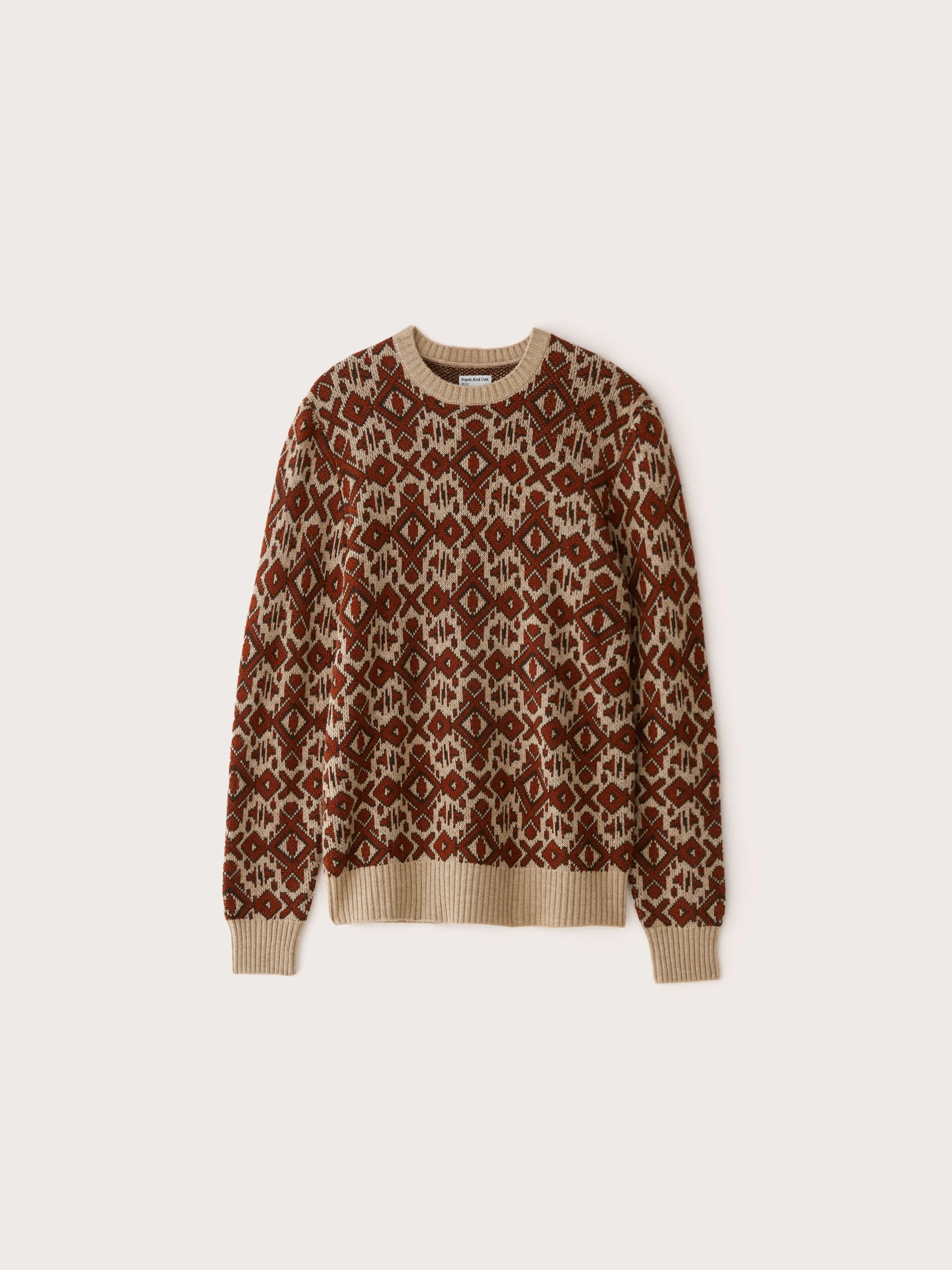 The Jacquard Sweater in Sand